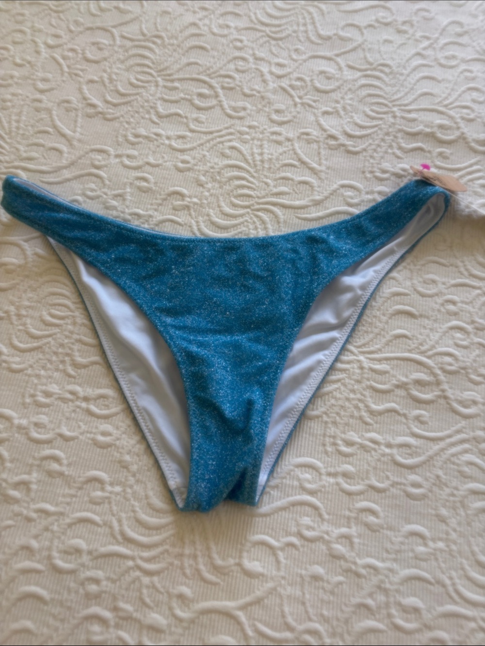 PINK Sparkly blue Bikini Bottoms